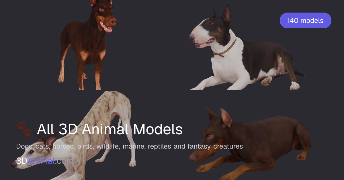 Domestic Cat BLEND 3D Models — 3DAnimal